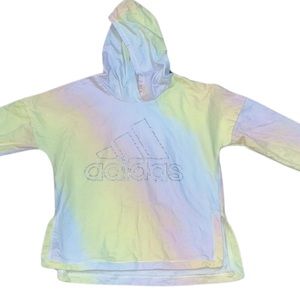 Adidas girls tie dye long sleeve hooded top! EUC
